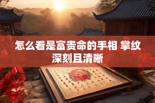 怎么看是富贵命的手相 掌纹深刻且清晰