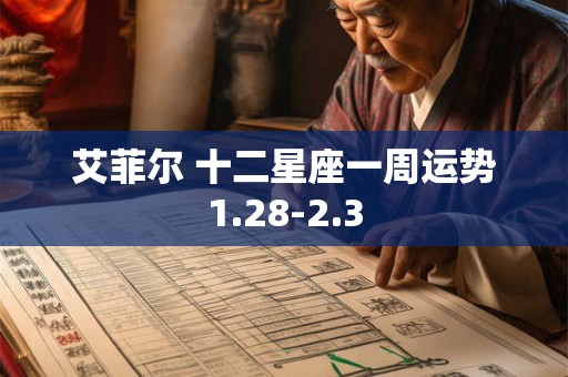 艾菲尔 十二星座一周运势1.28-2.3