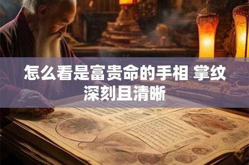 怎么看是富贵命的手相 掌纹深刻且清晰