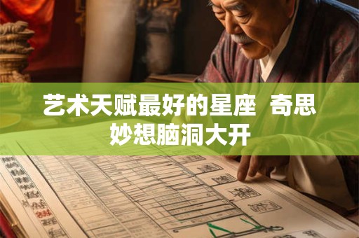 艺术天赋最好的星座  奇思妙想脑洞大开