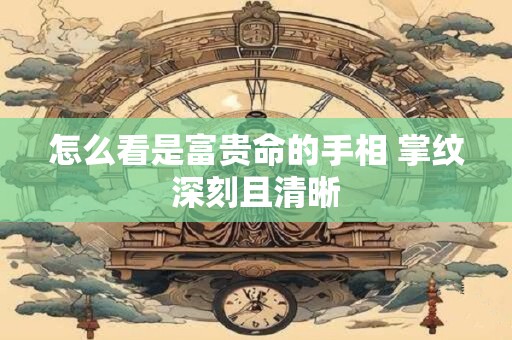 怎么看是富贵命的手相 掌纹深刻且清晰