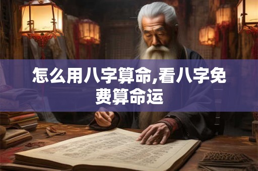 怎么用八字算命,看八字免费算命运