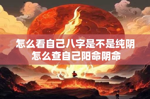 怎么看自己八字是不是纯阴 怎么查自己阳命阴命