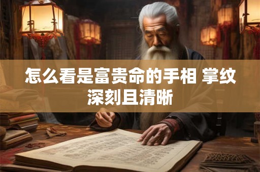 怎么看是富贵命的手相 掌纹深刻且清晰