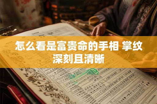 怎么看是富贵命的手相 掌纹深刻且清晰