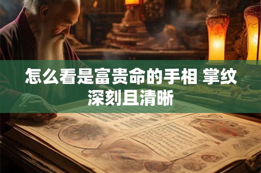 怎么看是富贵命的手相 掌纹深刻且清晰
