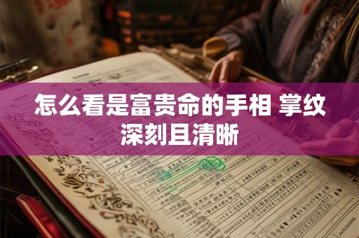 怎么看是富贵命的手相 掌纹深刻且清晰
