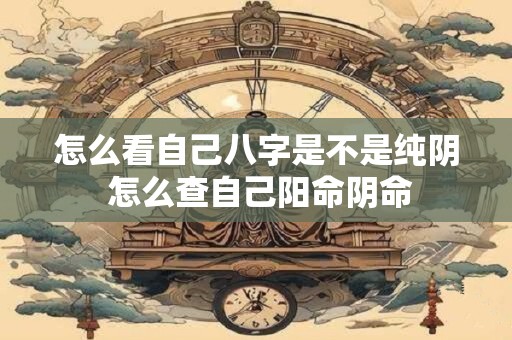 怎么看自己八字是不是纯阴 怎么查自己阳命阴命