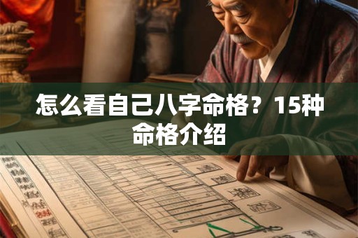 怎么看自己八字命格？15种命格介绍
