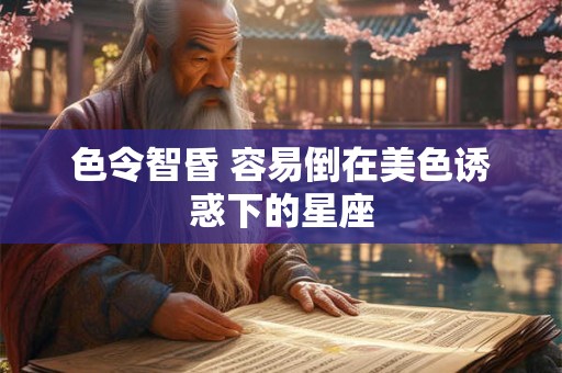 色令智昏 容易倒在美色诱惑下的星座