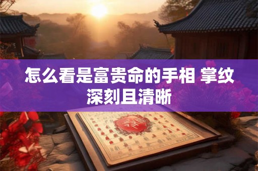 怎么看是富贵命的手相 掌纹深刻且清晰