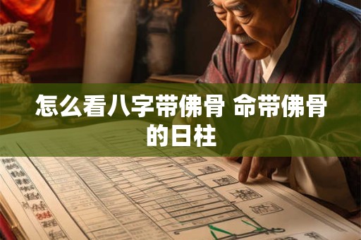 怎么看八字带佛骨 命带佛骨的日柱