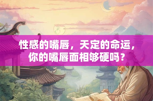 性感的嘴唇，天定的命运，你的嘴唇面相够硬吗？