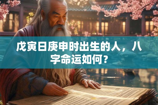 戊寅日庚申时出生的人，八字命运如何？