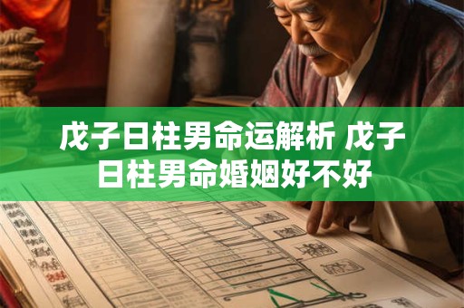 戊子日柱男命运解析 戊子日柱男命婚姻好不好