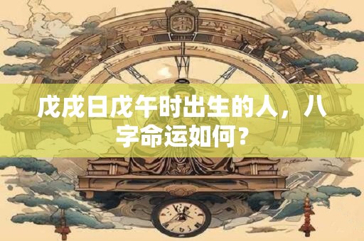 戊戌日戊午时出生的人，八字命运如何？