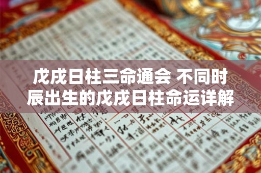 戊戌日柱三命通会 不同时辰出生的戊戌日柱命运详解