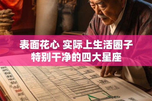 表面花心 实际上生活圈子特别干净的四大星座