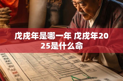 戊戌年是哪一年 戊戌年2025是什么命