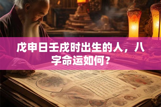 详细阅读:戊申日壬戌时出生的人,八字命运如何? 戊申日壬戌时出生的人,八字命运如何?
