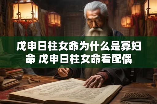 详细阅读:戊申日柱女命为什么是寡妇命 戊申日柱女命看配偶 戊申日柱女命为什么是寡妇命 戊申日柱女命看配偶