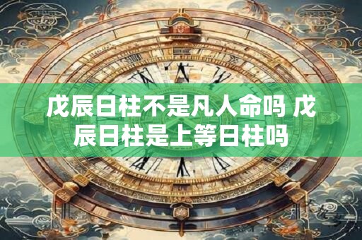 详细阅读:戊辰日柱不是凡人命吗 戊辰日柱是上等日柱吗 戊辰日柱不是凡人命吗 戊辰日柱是上等日柱吗