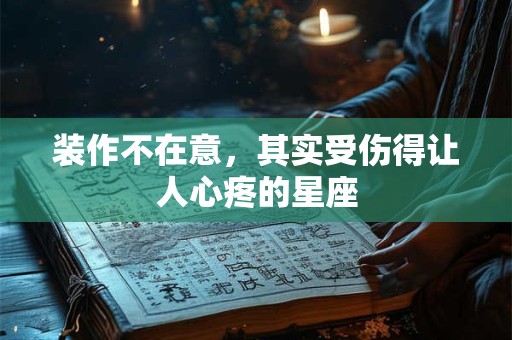 装作不在意，其实受伤得让人心疼的星座