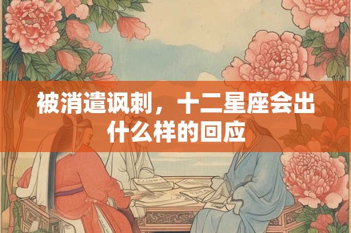 被消遣讽刺，十二星座会出什么样的回应