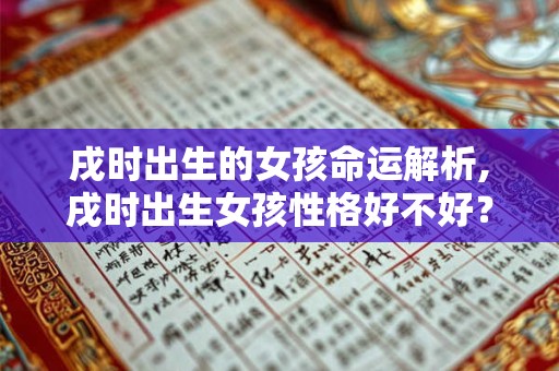 戌时出生的女孩命运解析,戌时出生女孩性格好不好？