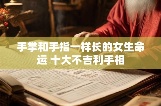手掌和手指一样长的女生命运 十大不吉利手相