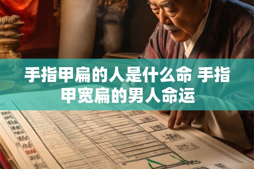 手指甲扁的人是什么命 手指甲宽扁的男人命运