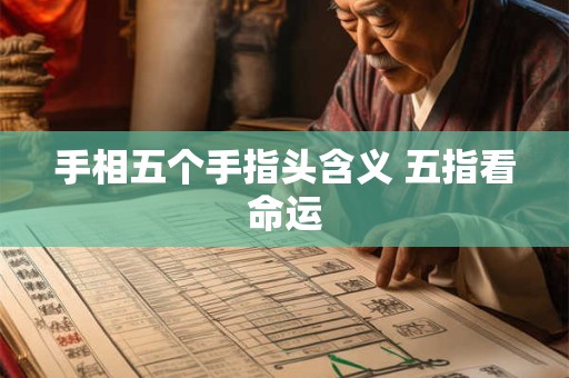 手相五个手指头含义 五指看命运
