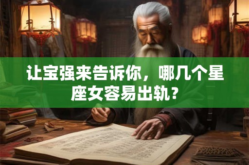 让宝强来告诉你，哪几个星座女容易出轨？