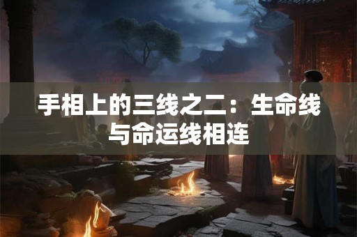 详细阅读:手相上的三线之二:生命线与命运线相连 手相上的三线之二:生命线与命运线相连
