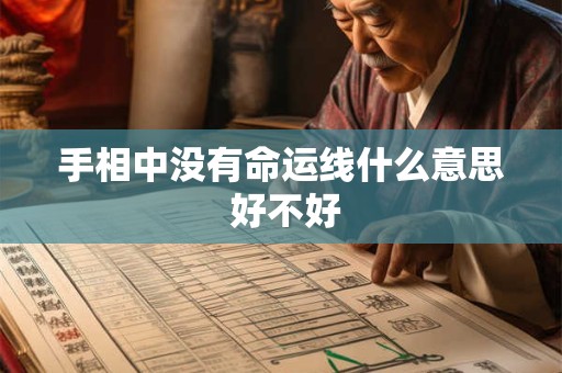 手相中没有命运线什么意思 好不好