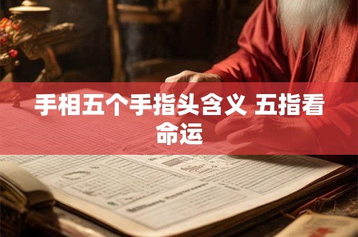 手相五个手指头含义 五指看命运