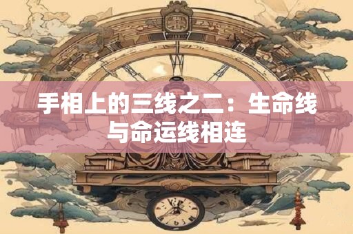 手相上的三线之二：生命线与命运线相连