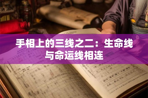 手相上的三线之二：生命线与命运线相连