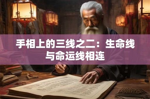手相上的三线之二：生命线与命运线相连