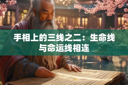 手相上的三线之二：生命线与命运线相连