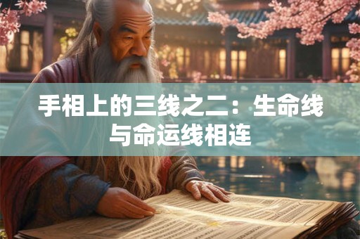 手相上的三线之二：生命线与命运线相连