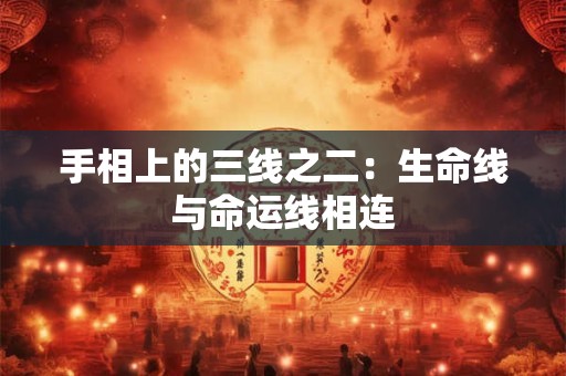 手相上的三线之二：生命线与命运线相连