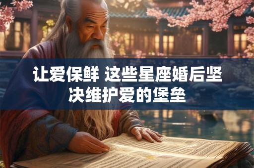 让爱保鲜 这些星座婚后坚决维护爱的堡垒