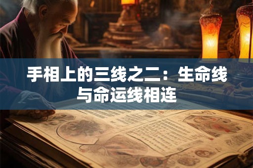 手相上的三线之二：生命线与命运线相连