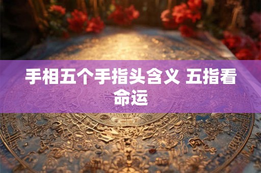 手相五个手指头含义 五指看命运