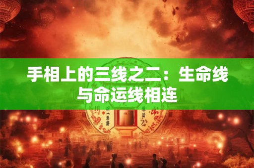 手相上的三线之二：生命线与命运线相连