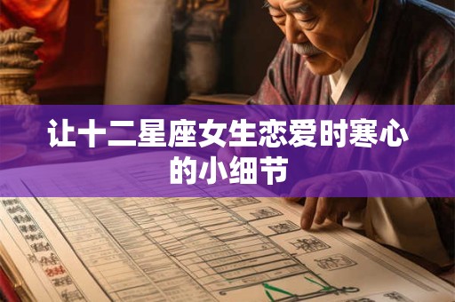 让十二星座女生恋爱时寒心的小细节