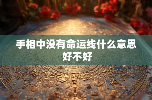 手相中没有命运线什么意思 好不好