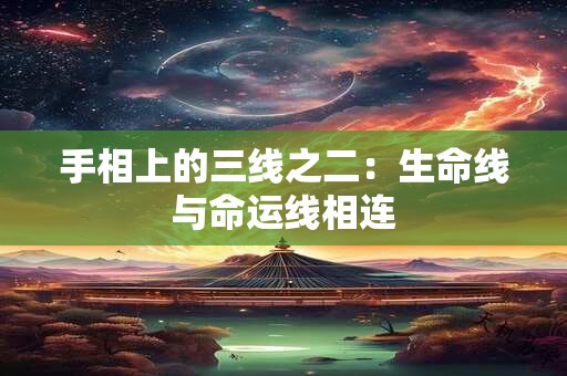 手相上的三线之二：生命线与命运线相连