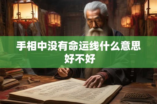 手相中没有命运线什么意思 好不好